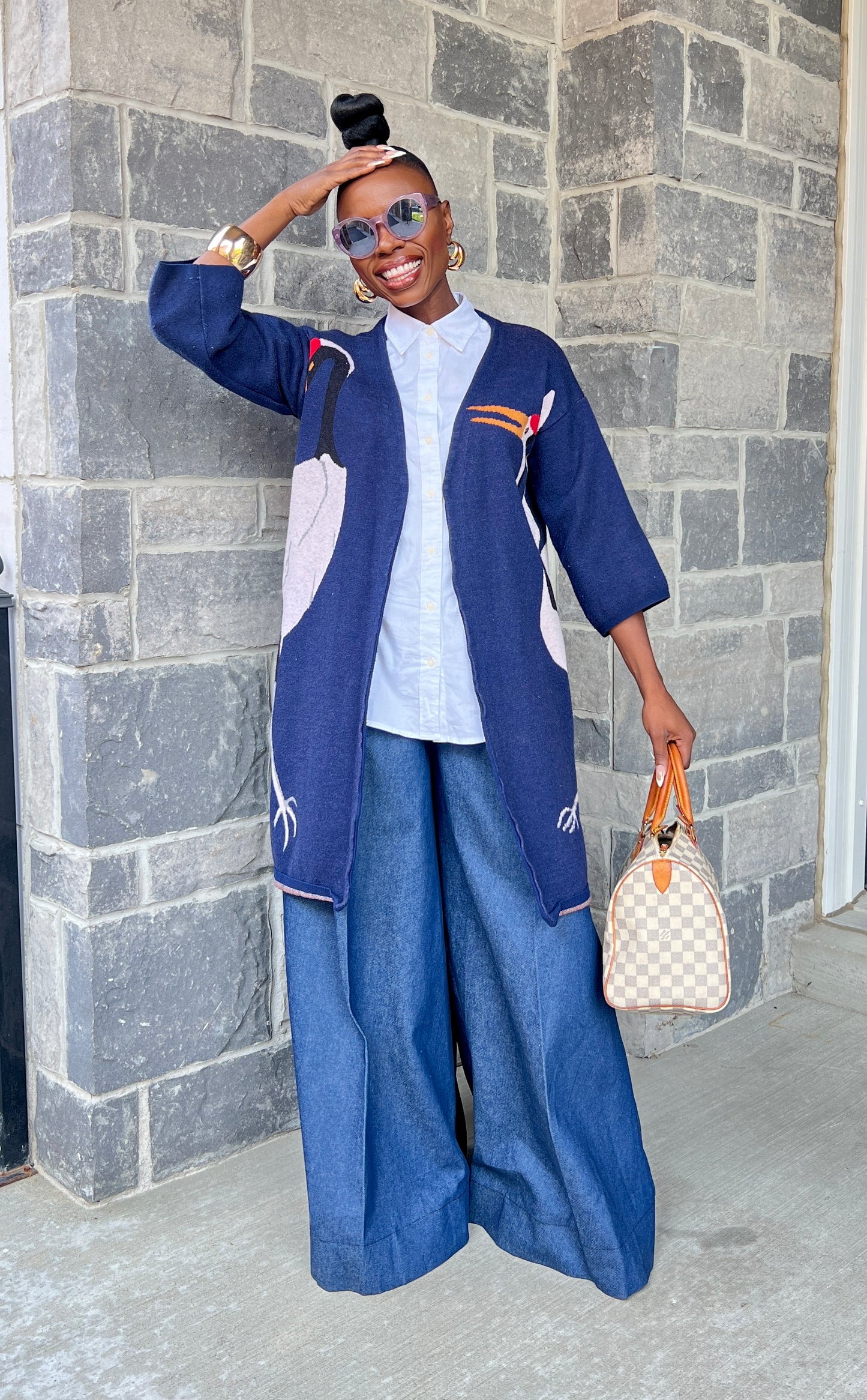 Safi Wide Leg Jeans - Blue