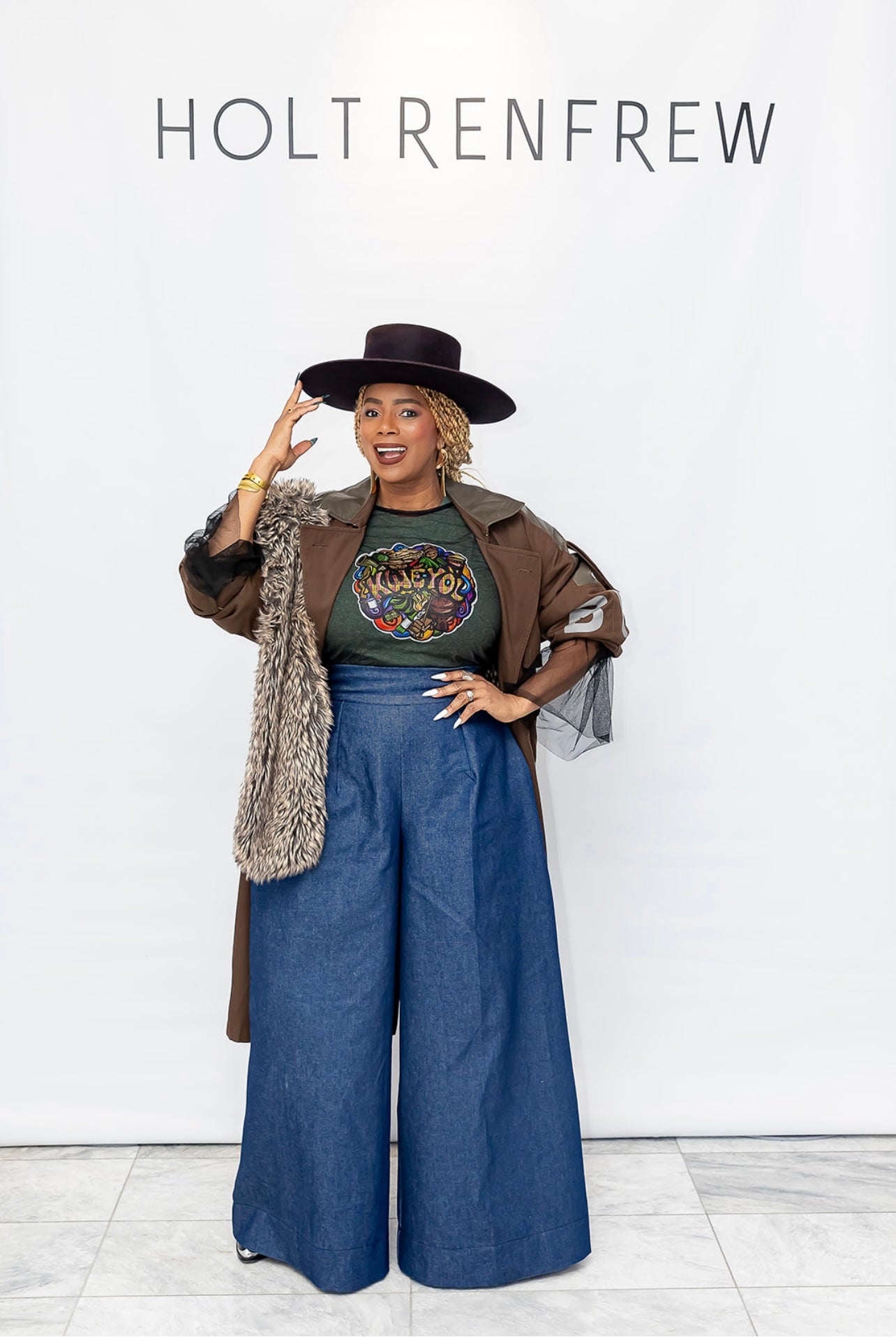 Safi Wide Leg Jeans - Blue