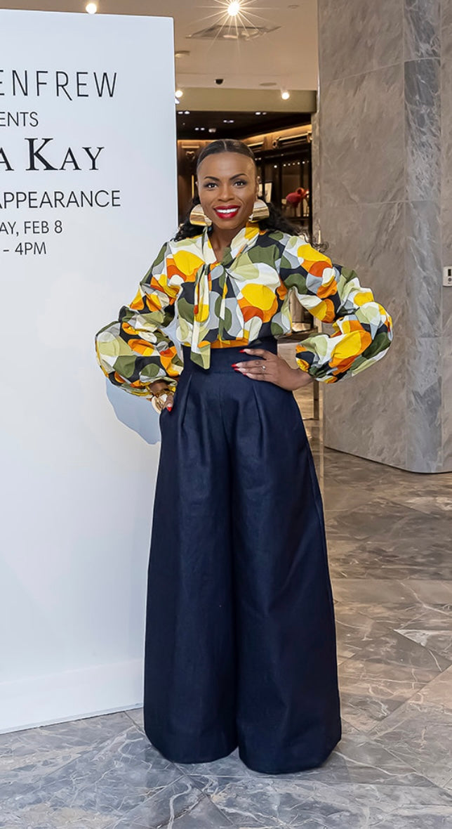 Safi Wide Leg Jeans - Dark Denim