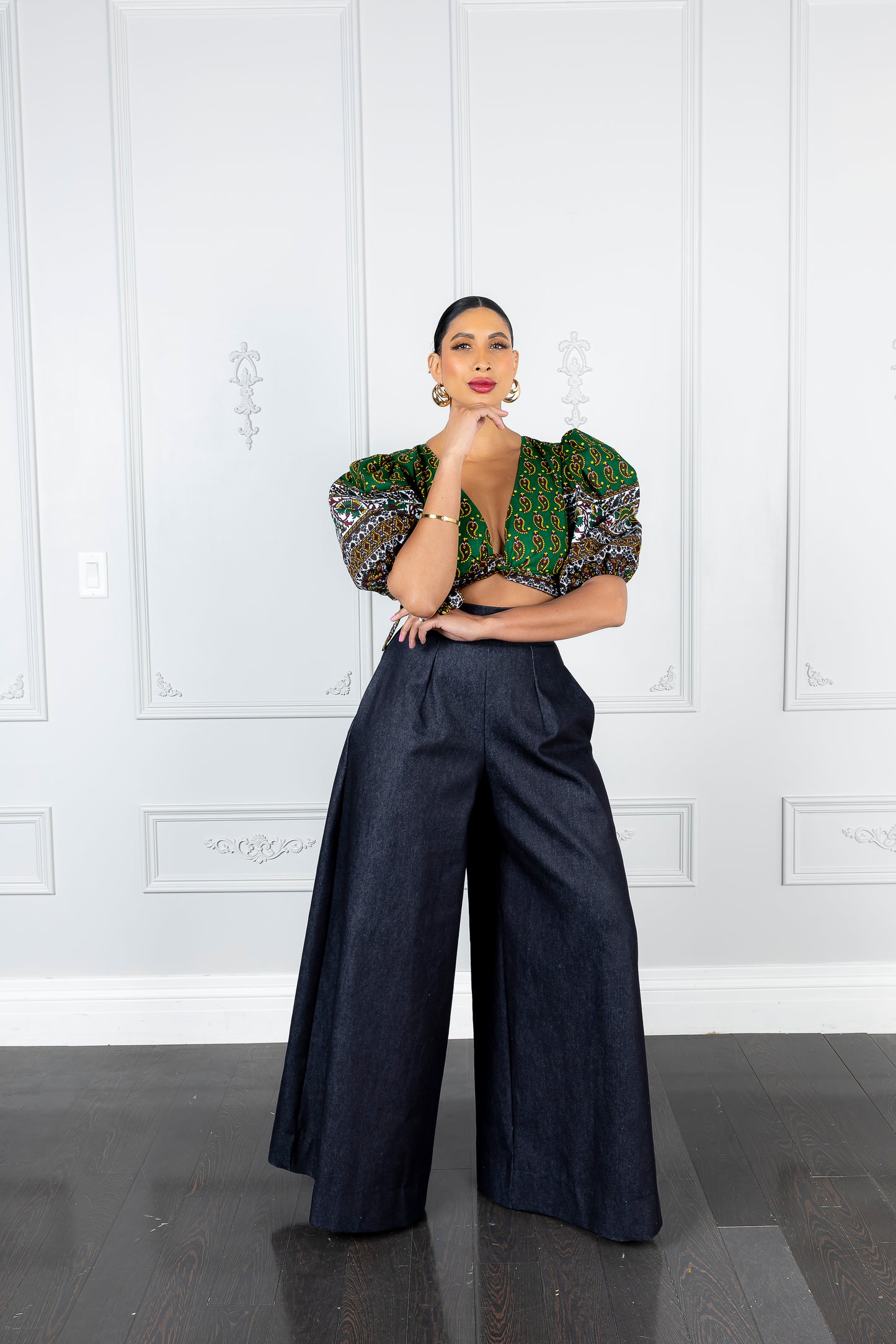 Safi Wide Leg Jeans - Dark Denim