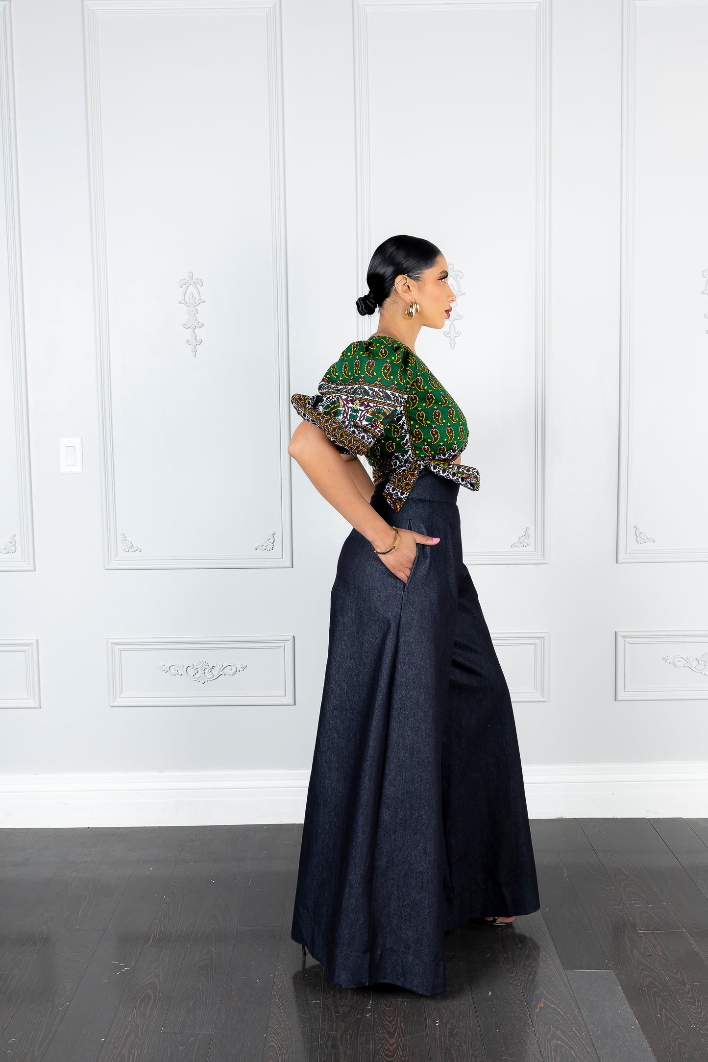 Safi Wide Leg Jeans - Dark Denim