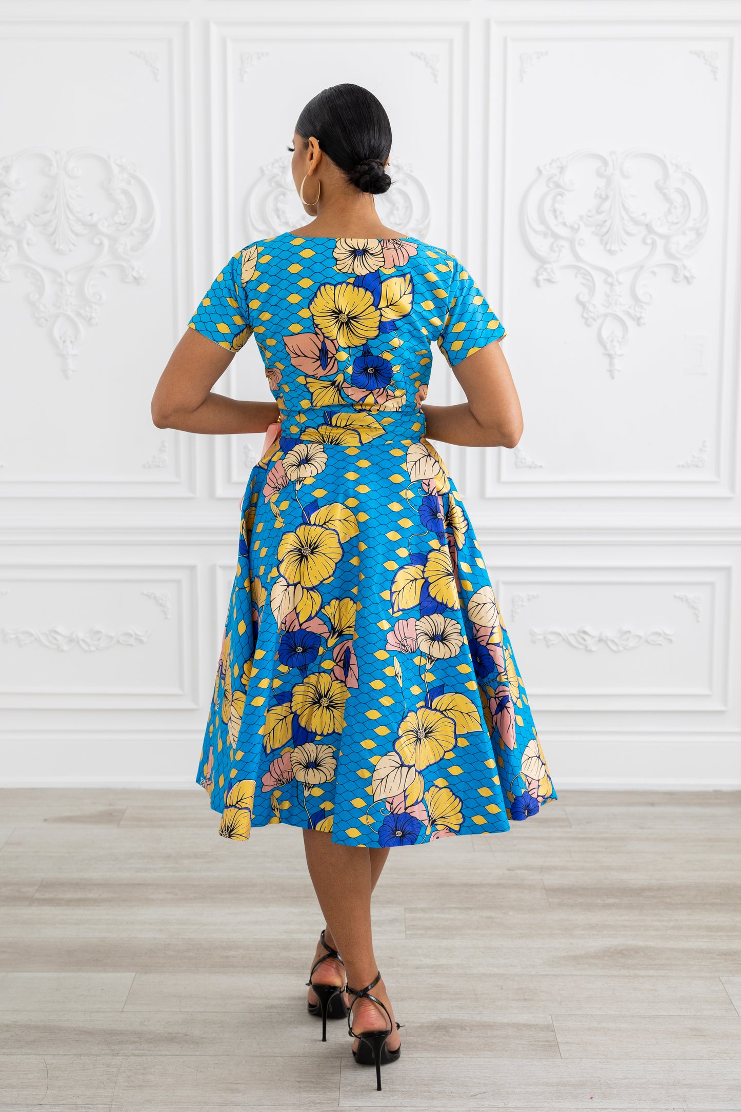 Enna Wrap Dress - Turquoise
