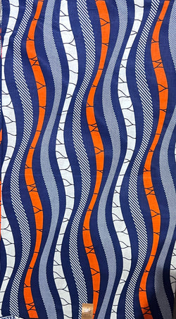 100% Cotton African Print Fabric Waves