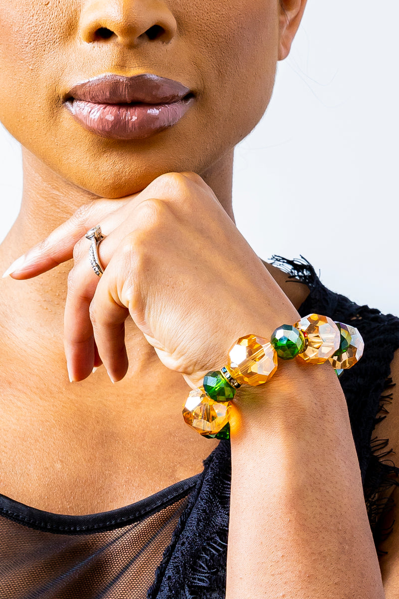 Zola Bracelet - Green and Gold