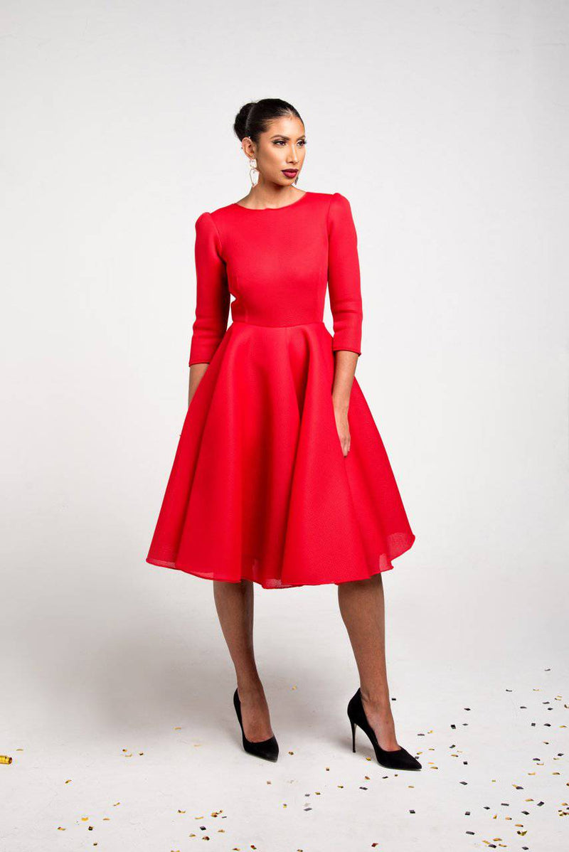 Bianca Dress - Red - [shop-name]